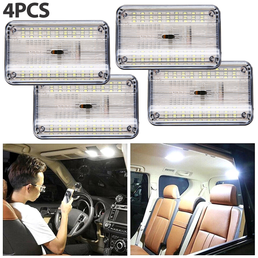 【จัดส่งภายใน 24 H】4pcs โคมไฟ LED 12V 36 ดวง สีขาว สําหรับติดเพดานรถยนต์ ไฟเพดาน ไฟในเก๋ง