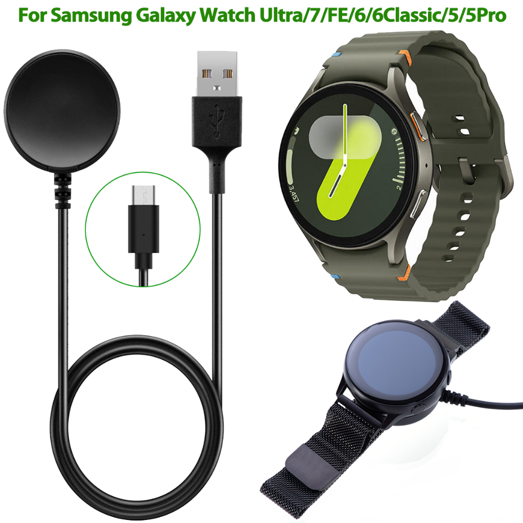 Dock Charger สายชาร์จ USB สําหรับ Samsung Galaxy Watch 7/FE/Ultra/6/6classic/5/5Pro Type-C Power Cha