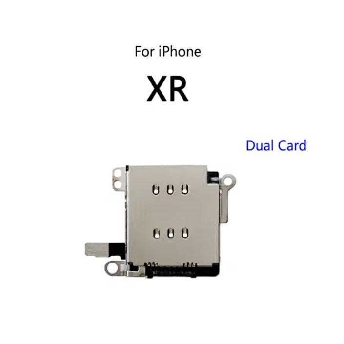Dual Sim Card ถาด Socket Reader Holder Slot Flex Cable สําหรับ iPhone XR 11 12 pro max 12Pro 13 14 15 pro max plus Single Card Repair Parts - รูปที่ 4