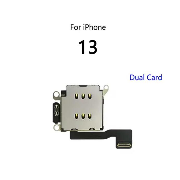 Dual Sim Card ถาด Socket Reader Holder Slot Flex Cable สําหรับ iPhone XR 11 12 pro max 12Pro 13 14 15 pro max plus Single Card Repair Parts - รูปที่ 7