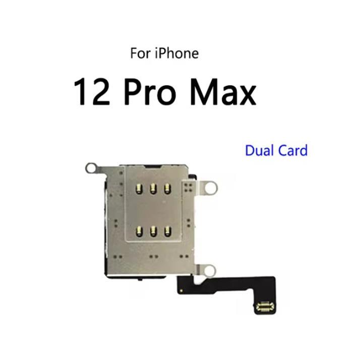 Dual Sim Card ถาด Socket Reader Holder Slot Flex Cable สําหรับ iPhone XR 11 12 pro max 12Pro 13 14 15 pro max plus Single Card Repair Parts - รูปที่ 6