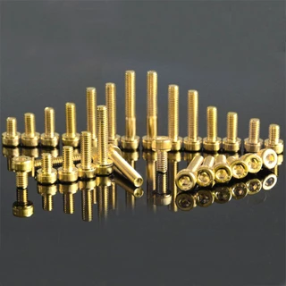 M2 M2.5 M3 M4 M5 Ti-plated Gold Hex ซ็อกเก็ตหัวหมวกสกรู Allen Bolts Hex ไดรฟ์ไทเทเนียมชุบทองสกรูอัลเลนทรงกระบอกถ้วยหัวซ็อกเก็ต Hex Bolts