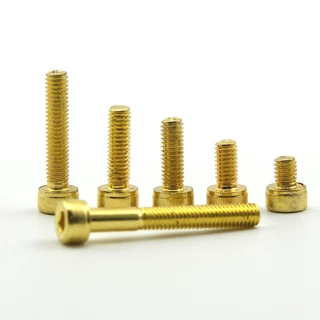 M2 M2.5 M3 M4 M5 Ti-plated Gold Hex ซ็อกเก็ตหัวหมวกสกรู Allen Bolts Hex ไดรฟ์ไทเทเนียมชุบทองสกรูอัลเลนทรงกระบอกถ้วยหัวซ็อกเก็ต Hex Bolts