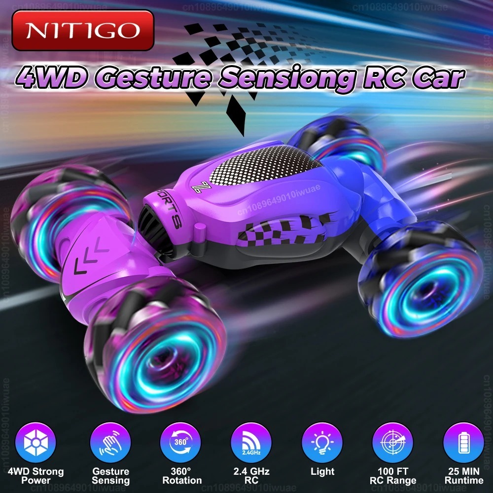 4wd Drift RC Stunt Car 2.4G Gesture วิทยุรีโมทคอนโทรล Twist Car 360° หมุนปีนเขารถของเล่นสําหรับเด็กของขวัญวันเกิดเด็กผู้ชาย
