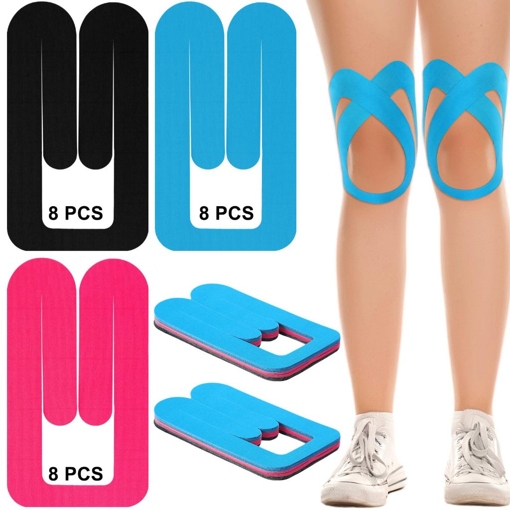 Neanca 2 ชิ้น Kinesiology เทปสําหรับเข่า Pre Cut เข่าเทป Breathable กาวกีฬาเทปกันน้ํา Kinesiology Taping ข้อเท้า Gym ฟิตเนสวิ่งเทนนิสว่ายน้ําฟุตบอล