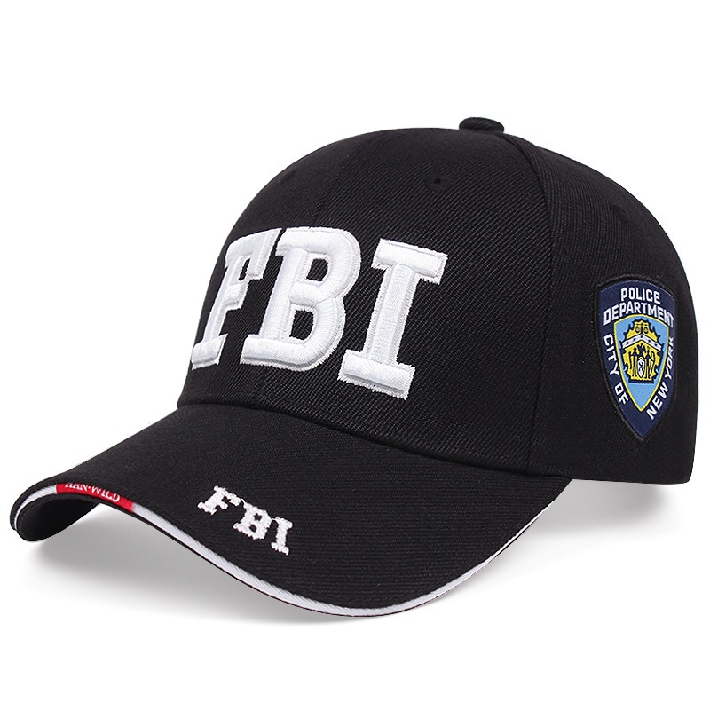 Fbi หมวกเบสบอลปรับแฟชั่นสตรีทหมวกป่ากลางแจ้งยอดนิยม