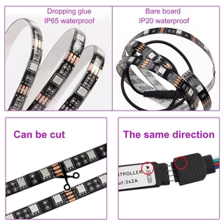 Ip65 บลูทูธไฟ LED Strip 5M RGB 5050 SMD ริบบิ้นยืดหยุ่นกันน้ํา RGB ไฟ LED USB 5V เทปไดโอดทีวี PC Backlights