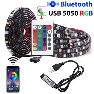 Ip65 บลูทูธไฟ LED Strip 5M RGB 5050 SMD ริบบิ้นยืดหยุ่นกันน้ํา RGB ไฟ LED USB 5V เทปไดโอดทีวี PC Backlights