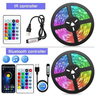 Ip65 บลูทูธไฟ LED Strip 5M RGB 5050 SMD ริบบิ้นยืดหยุ่นกันน้ํา RGB ไฟ LED USB 5V เทปไดโอดทีวี PC Backlights