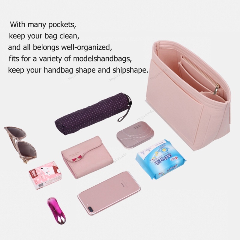 กระเป๋าจัดระเบียบ Felt Liner Bag for Longchamp แบบพกพา ปรับปรุงพื้นที่ กระเป๋าเครื่องสําอาง