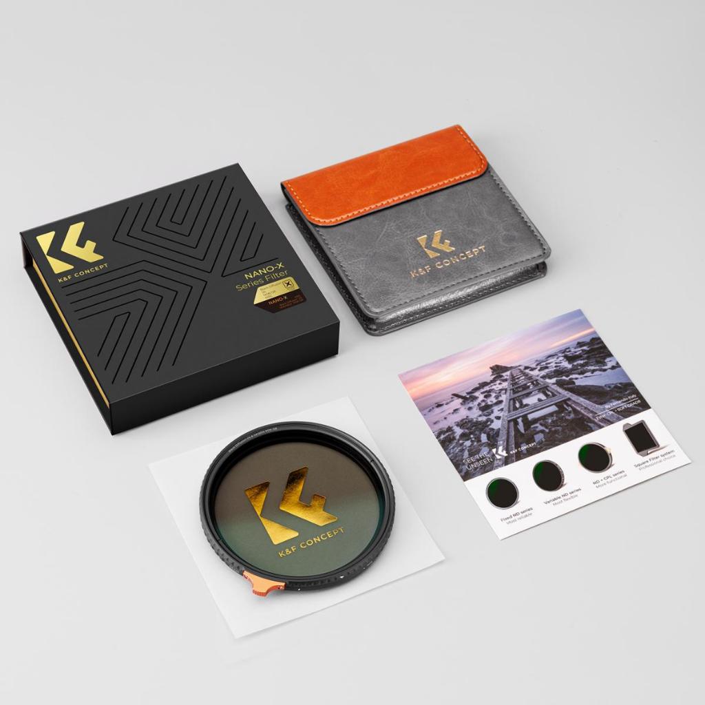 K&f CONCEPT Nano-X Black Mist 1/4 และ ND2-400 Filter 2 in 1 พร้อมป้องกันการสะท้อน 28 ชั้นสองด้าน