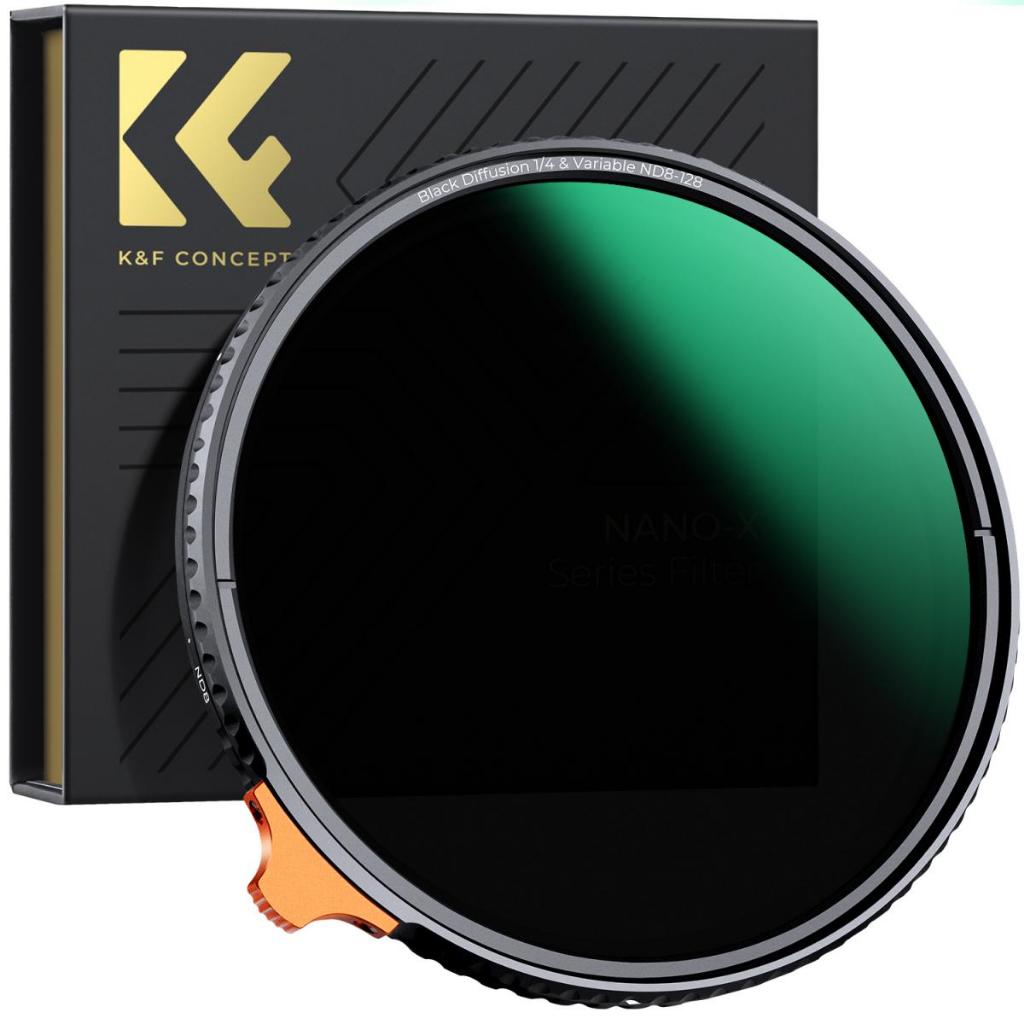 K&f CONCEPT Nano-X Black Mist 1/4 และ ND2-400 Filter 2 in 1 พร้อมป้องกันการสะท้อน 28 ชั้นสองด้าน