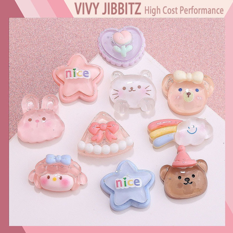 Jibbitz Crocs จิ๊บบิท ติดรองเท้า Rainbow Bear ของแทั Jibbitz Crocs เกาหลี Sz-003