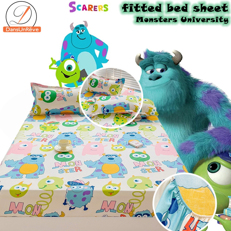 ผ้าปูที่นอน​6ฟุต 3ฟุต ​5ฟุต ผ้าปู ผ้าปูรัดมุม ผ้ารองกันเปื้อน ดอกไม้ น่ารัก การ์ตูน เฮลโลคิตตี้/Monster University/โดนัท single