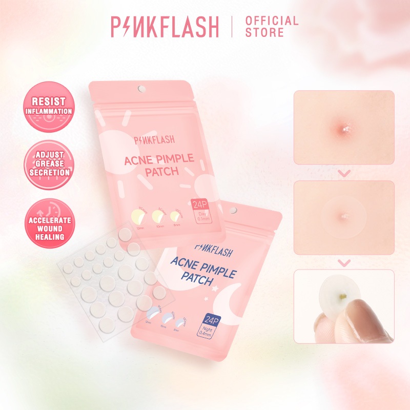 Pinkflash แผ่นแปะรักษาสิว รักษาฝ้า จุดด่างดํา ซ่อมแซมผิว 2 ชิ้น