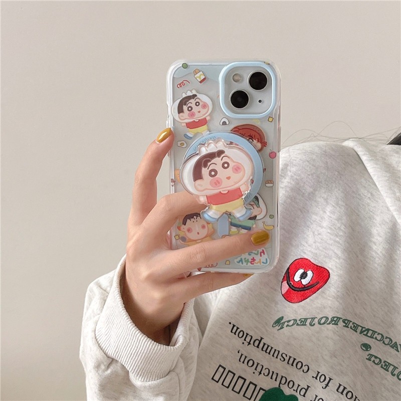 เคสโทรศัพท์ iPhone 15 Pro max 14 Pro max ลายเครยอนชินจัง Xiao Xin วัสดุ TPU IMD เคสโทรศัพท์แม่เหล็กงานฝีมือ