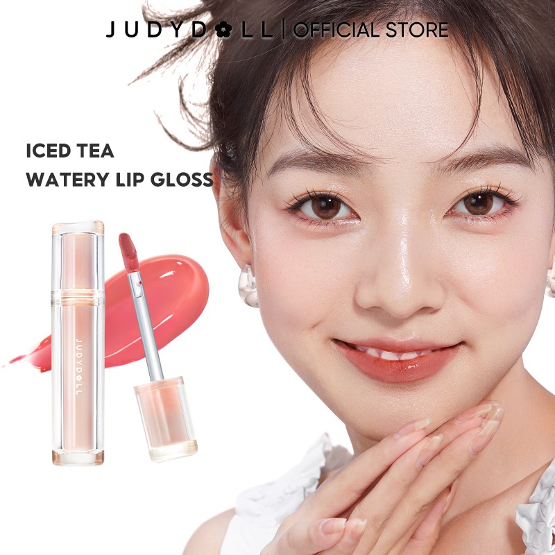 Judydoll ลิปกลอส เนื้อเจลลี่ เคลือบริมฝีปาก Iced Tea Watery Lip Gloss ลิปสติก เครื่องสำอาง