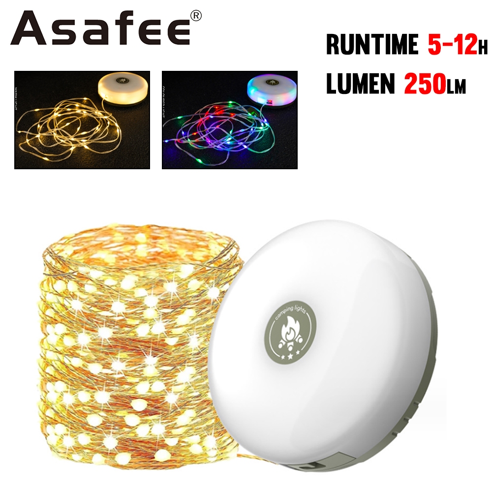 Asafee KXK-828 COB XPG LED Camping Light 250LM 8 โหมดแสง 5-12H โคมไฟกลางคืน IP44 กันน ้ ําเต ็ นท ์ 