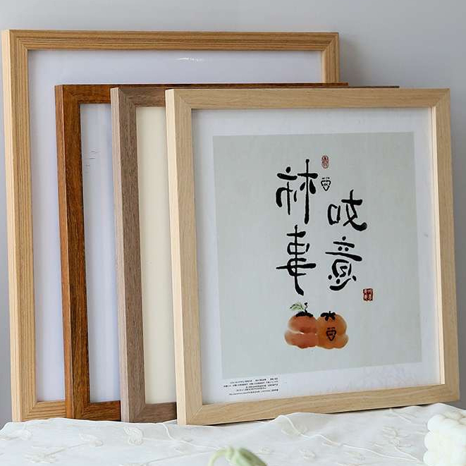 【ขนาดที่กำหนดเองสามารถใช้ได้】กรอบรูปไม้ ขนาดใหญ่ ไม่มีปะเก็น สําหรับตกแต่งผนัง