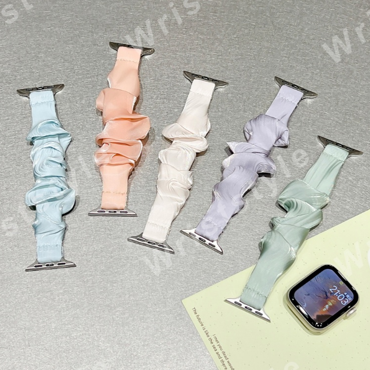 Silm ไนลอนสายรัดสําหรับ Apple Watch S9/8/7/6/5/4/3/2/1 SE2 ULTRA ผู้หญิง Single Loop เปลี่ยนสร้อยข้อมือสําหรับ iWatch 49 มม.45 มม.44 มม.42 มม.41 มม.40 มม.38 มม.