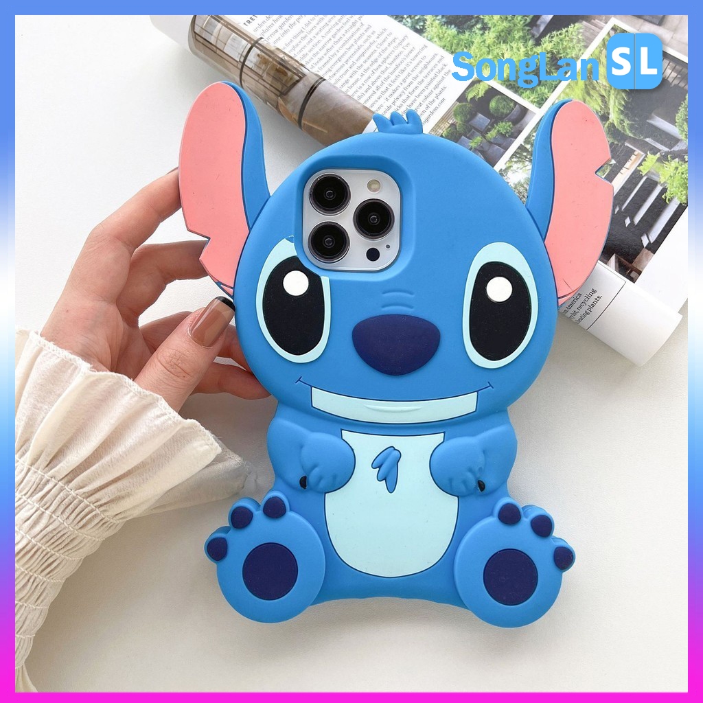 สําหรับ แอปเปิล ไอโฟน ซิลิโคนรวมทุกอย่างเคสโทรศัพท์สามมิติ เย็บร้อย การ์ตูนน่ารัก