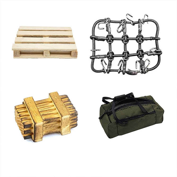 ชั้นวางกระเป๋าตาข่ายชุดสําหรับ 1/18 FMS Land Cruiser LC80 FCX18 RC รถปีนเขา