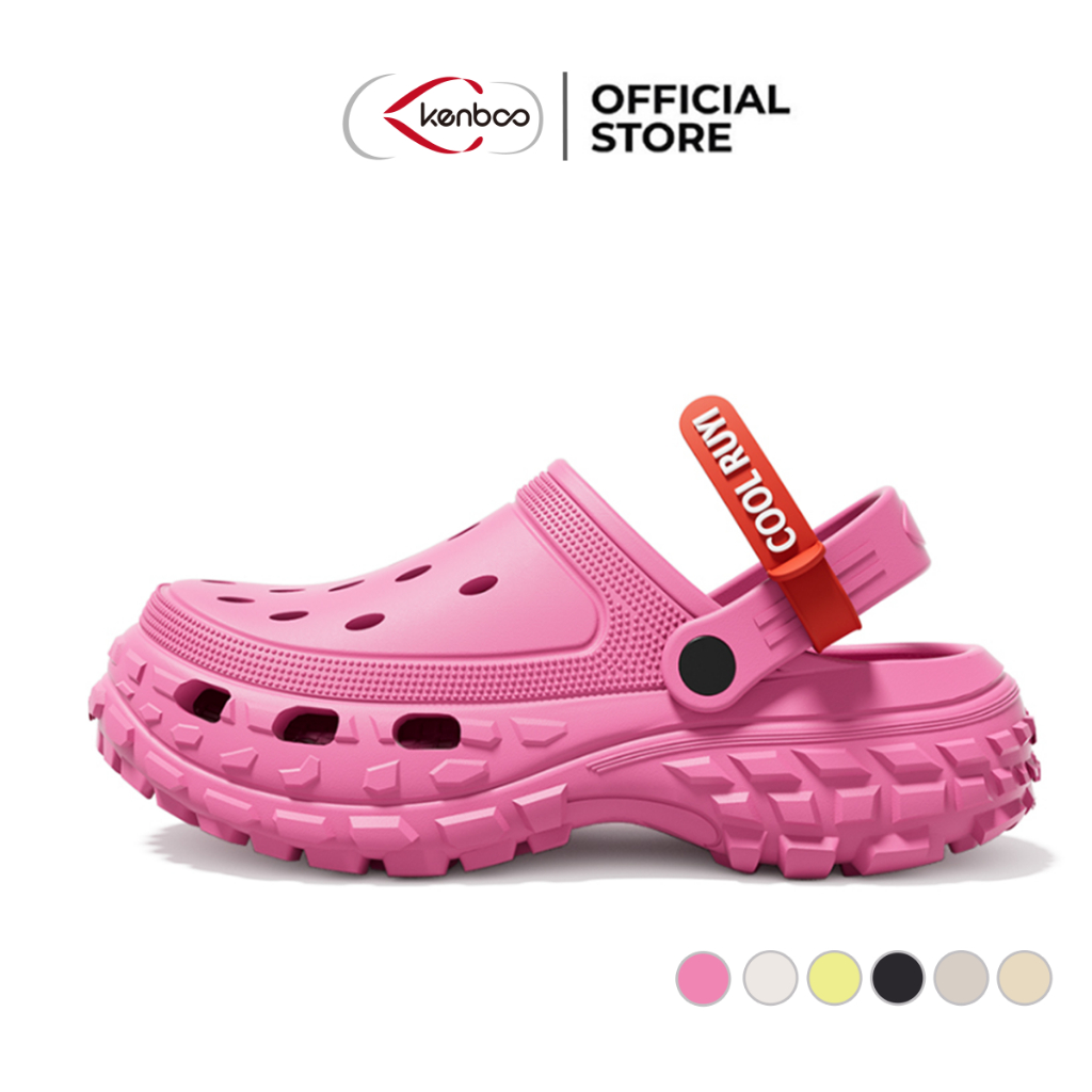 Kenboo ใหม่รองเท้าหลุมป้ายสีแดงใหม่ eva ลื่นหนายางภายใต้ Balenciaga -Hole hole shoes- รองเท้าแตะผู้ชายและผู้หญิง Hole รองเท้า