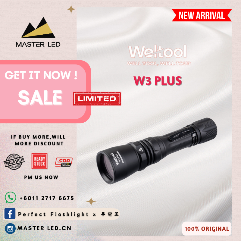 ไฟฉายที่สมบูรณ์แบบ Weltool W3Plus LEP ไฟฉาย