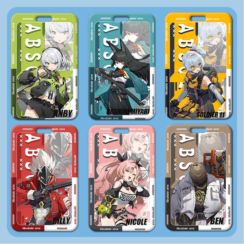 ที่ใส่บัตร Zenless Zone Zero Lycaon Miyabi ปลอกบัตรโรงเรียนนักเรียน