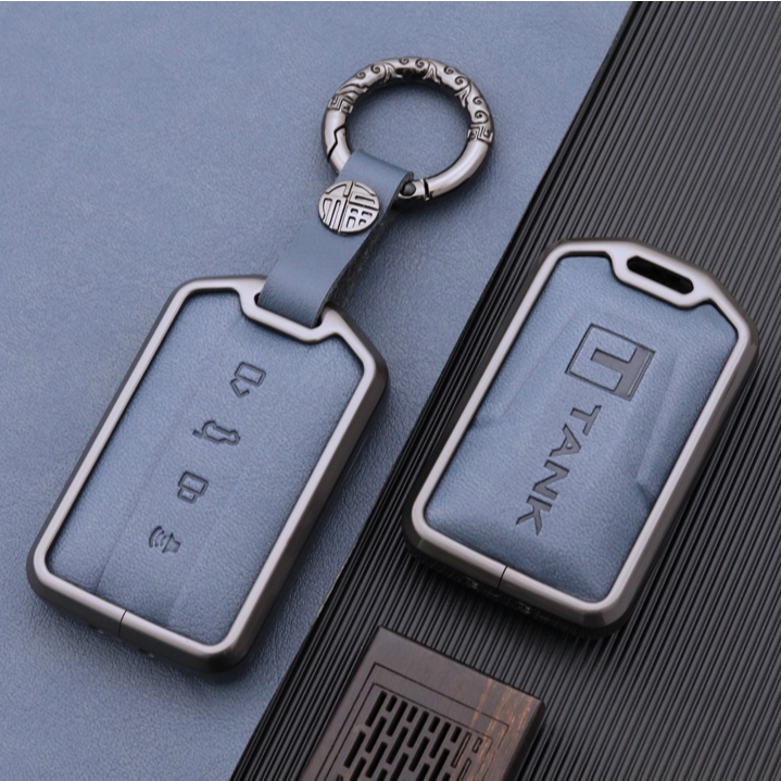 เคสกุญแจรถยนต์ หนังอัลลอย สําหรับ Great Wall GWM WEY TANK 300 500 Tank300 Tank500 ของแต่งรถยนต์ พวงก
