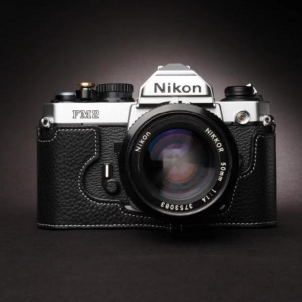 เคสกล้องหนังแท้แฮนด์เมดครึ่งตัวสําหรับ Nikon FM2 FM FM2N FE2