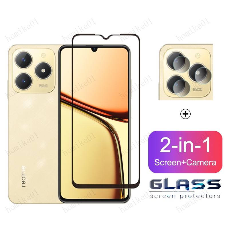 ฟิล์มกระจก Realme C61 กระจกนิรภัย HD ป้องกันหน้าจอ สำหรับ Realme C63 C65 C67 C25 C25s C25Y C21Y 11X 12X 12 + 12 11 10 Pro Plus 5G Note 50 Narzo 50i 50A Prime 50 70 Pro ฟิล์มกระจกกันเลนส์กล้อง