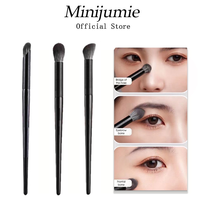 3 ชิ้น ชุดแปรงแต่งหน้า สําหรับทาแป้ง, อายไลเนอร์, คิ้ว, อายแชโดว์