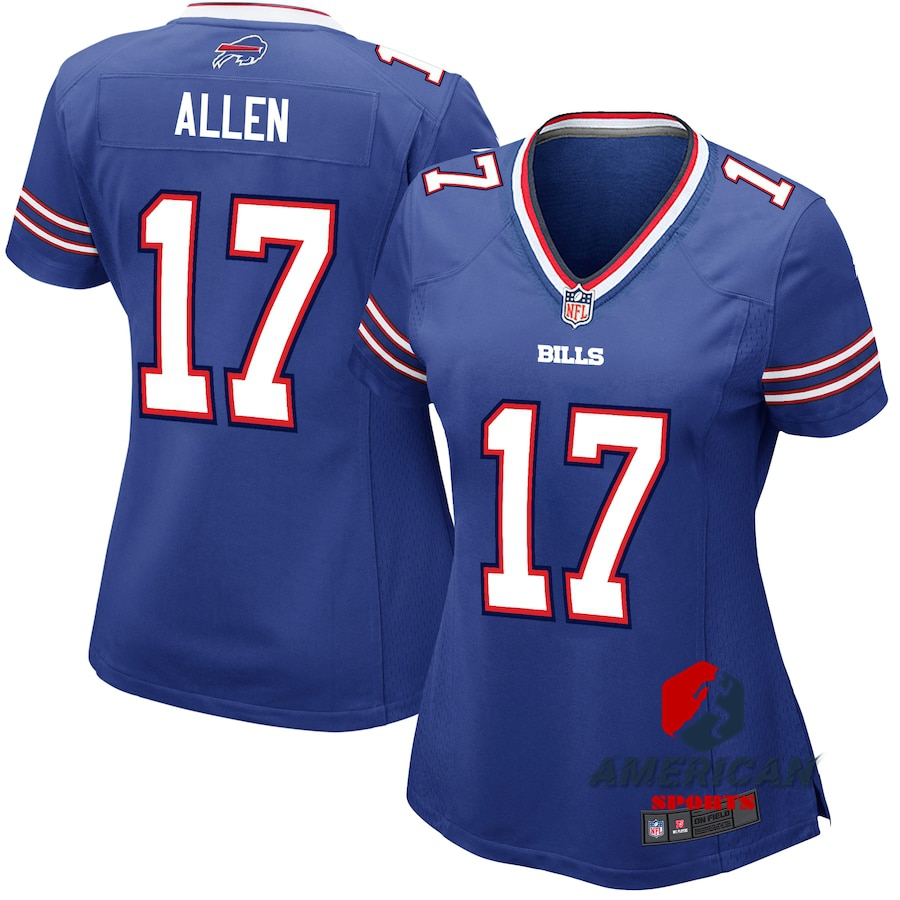 เสื้อแข่ง Buffalo Bills Josh Allen แบบLimited สีน้ำเงิน สำหรับผู้หญิง