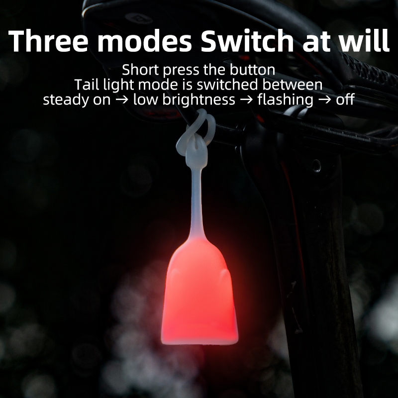 Rockbros จักรยานยืดหยุ่น Ghost ไฟท้าย IPX64 กันน้ํา 45H อายุการใช้งานแบตเตอรี่ยาวนานจักรยานด้านหลังไฟเตือนไฟความปลอดภัยแฟชั่นอุปกรณ์จักรยาน - รูปที่ 2