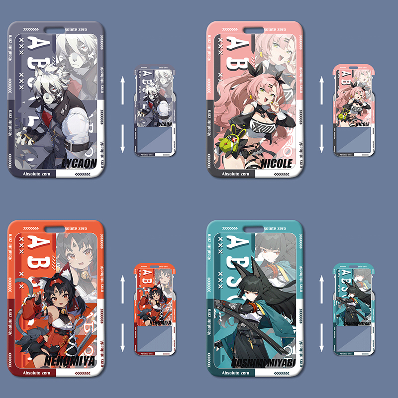 ที่ใส่บัตร Zenless Zone Zero Miyabi Anby ปลอกบัตรนักเรียนโรงเรียน