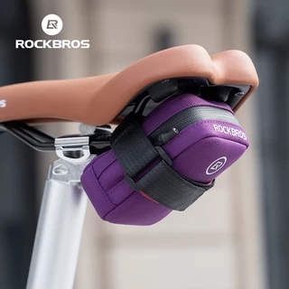 【TH Delivery】Rockbros กระเป๋าท้ายจักรยาน น้ำหนักเบา ปลอดภัย สีสันสดใส พกพาสะดวก ซิปผ้าไหมยืดหยุ่นสูง อุปกรณ์ขี่จักรยานเสือภูเขา จักรยานเสือหมอบ