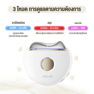 ANLAN เครื่องนวดกัวซาไฟฟ้า ยกกระชับหน้า ร้อน/เย็น/สั่นสะเทือน ขูดหน้าไฟฟ้า บำบัดผิวช่วยขับพิษทั่วร่างกาย gua sha device