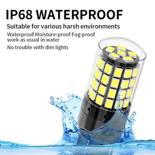 ((2PCS) 1156 BA15S P21W 1156 BAU15S PY21W 1157 Bay15d P21-5W T20 7440 W21W 7443 W21-5W LED Super Bright ไฟเลี้ยว 2835 54SMD ไฟท้าย LED ไฟเบรคไฟถอยหลัง 12V
