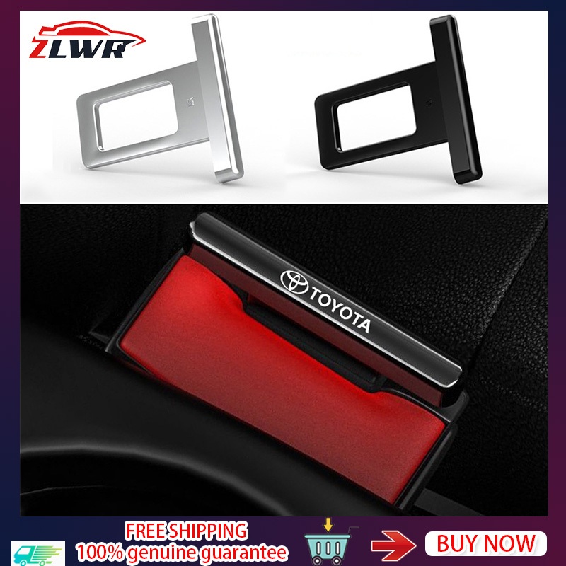ZLWR Toyota หัวเข็มขัดนิรภัยรถยนต์ มินิ ล่องหน หัวเข็มขัดนิรภัยรถ วัสดุโลหะผสมสังกะสี อุปกรณ์รถ ของแต่งรถ toyota แต่งรถ yaris cross,corolla cross,yaris ativ,Vios,Veloz,Camry