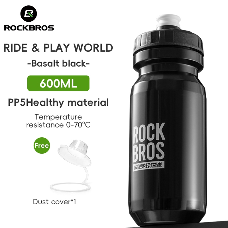 【TH Delivery】Rockbros ขวดน้ำจักรยานพกพา 600 มล. น้ำหนักเบา ซีลกันรั่ว บีบได้ ขวด
