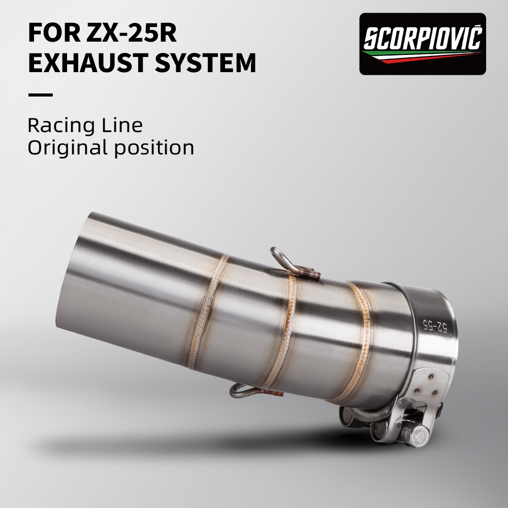 Slip On สําหรับ Kawasaki Ninja ZX25R SE ZX25RR ZX-25R 25RR 2023 รถจักรยานยนต์ไอเสียระบบ 51 มม.ท่อไอเ
