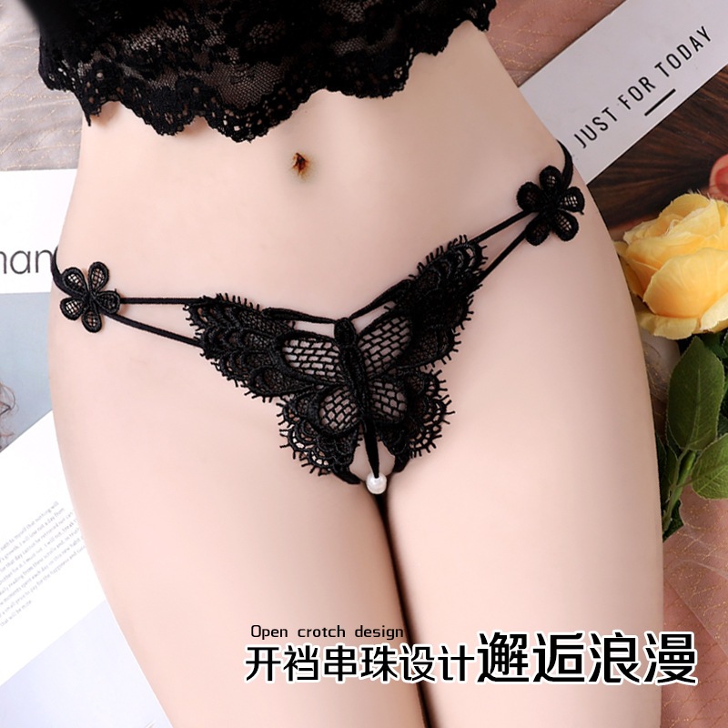 Classyyyy ขนาดใหญ่สุภาพสตรีปักกางเกงชั้นในเซ็กซี่ต่ําเอว Breathable Pearl Thong