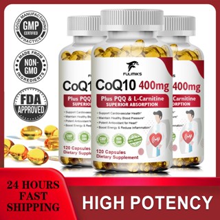 Coq10-400mg พร้อม PQQ, Omega-3s & L-Carnitine, Coenzyme-Q10,…