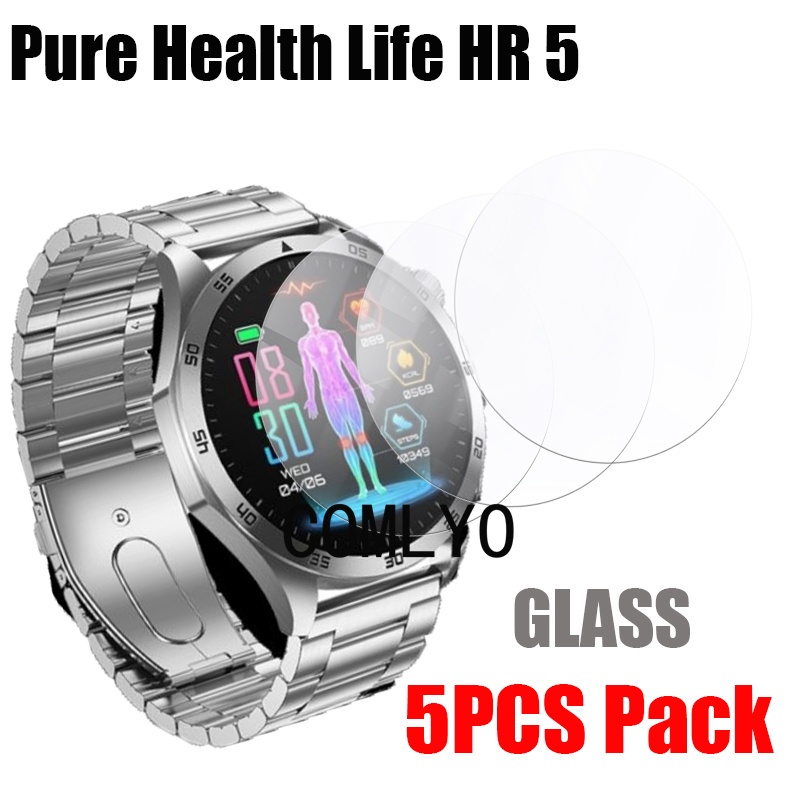 For Pure Health PH Life HR5 สําหรับสุขภาพบริสุทธิ์ กระจกนิรภัยป้องกันหน้าจอสมาร์ทวอท์ช 9H 2.5D ฟิล์ม