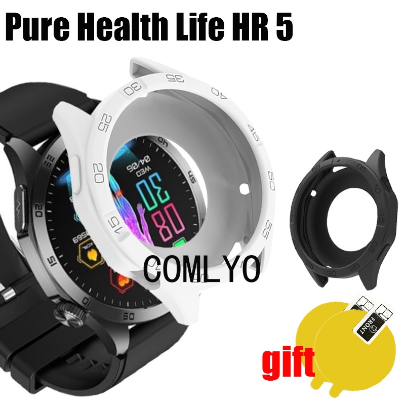 For Pure Health PH Life HR5 สําหรับสุขภาพบริสุทธิ์ ปริญญาเอก ชีวิต ชม5 กรณีนาฬิกาสมาร์ทซิลิโคนนุ่มป้องกันกันชนผู้หญิงผู้ชายป้องกันหน้าจอฟิล์ม