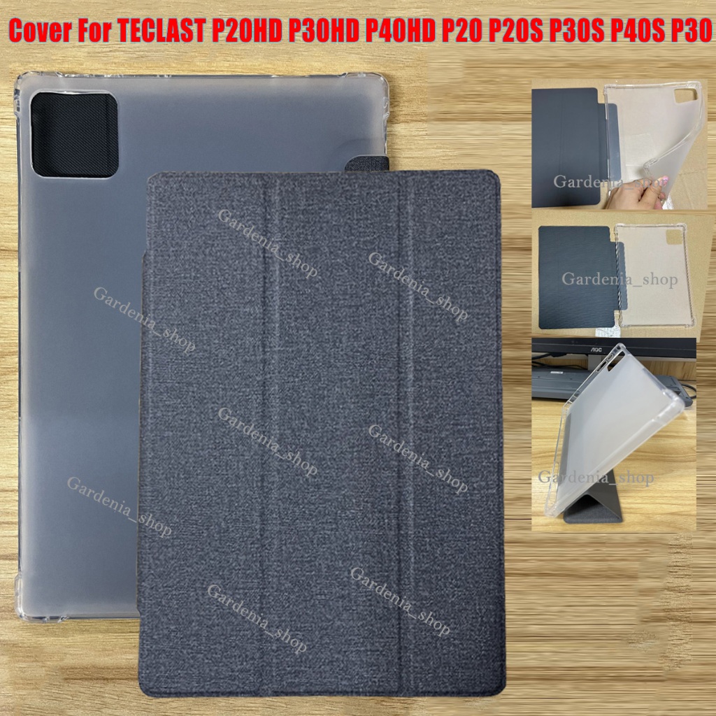 สําหรับ TECLAST P20HD P30HD P40HD P20 P20S P30S P40S P30 Air 10.1 นิ้วคุณภาพสูง Soft TPU Stand Flip Cover แฟชั่น Tri-พับหนังแท็บเล็ตป้องกันกรณี