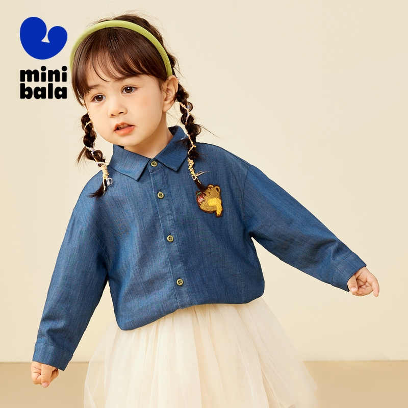 Mini Bala เสื้อเชิ้ตแขนยาวเด็กชายและเด็กหญิง Baby Autumn Corduroy Jacket Top
