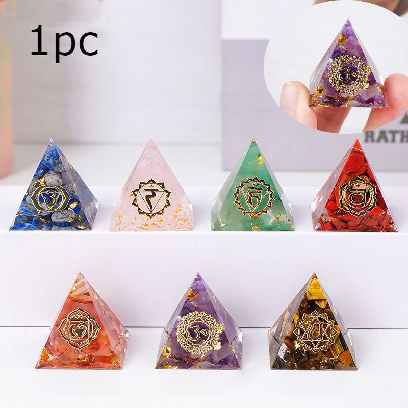 ตุ๊กตาพีระมิด orgone 1 ชิ้น, ประติมากรรมเครื่องรางสําหรับตกแต่งโฮมออฟฟิศ