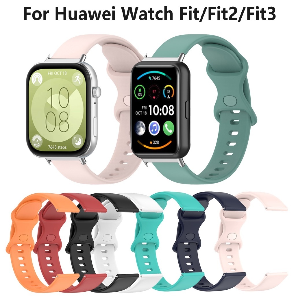 สายนาฬิกาซิลิโคนอ่อนสําหรับ Huawei Watch Fit 2 3/ Fit ใหม่ /SE /รุ่นพิเศษ /Fit2/Fit3 กีฬาเปลี่ยนสายรัดข้อมือสมาร์ทสร้อยข้อมือ